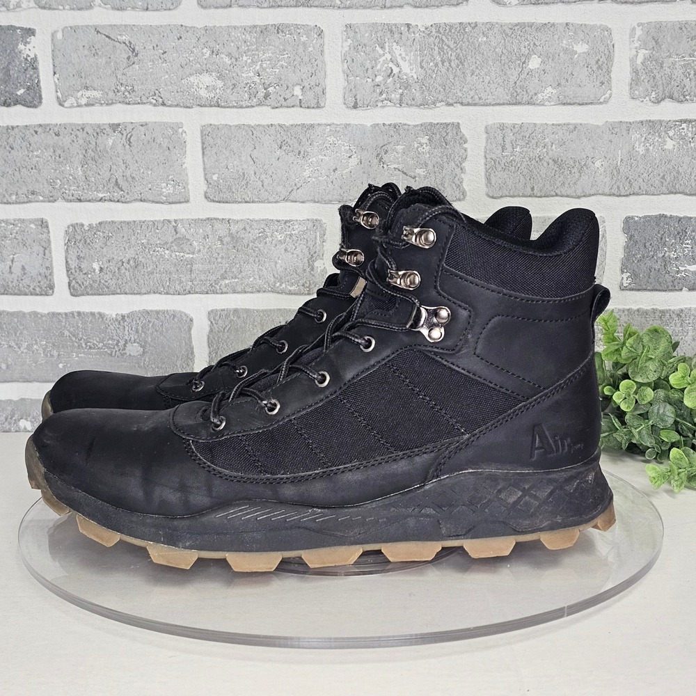 Airjump Monticello Hiking Boots Waterproof Ankle Lace‎ Up Black Men's Size 10.5